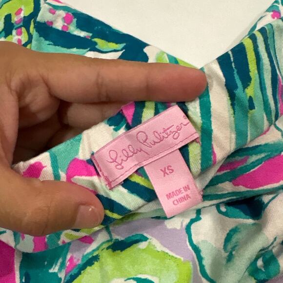 Lilly Pulitzer Womens XS Fawcett Mini Dress Off the Shoulder Bright Floral - Picture 7 of 9